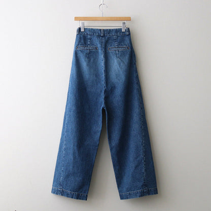 TUCK DENIM WIDE PANTS （VINTAGE LIKE） #INDIGO [no.6675]