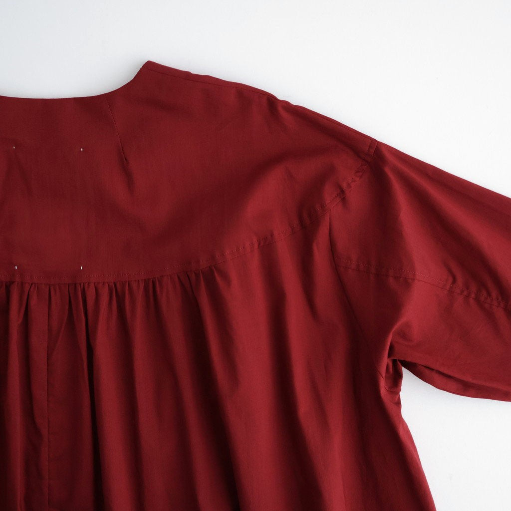 沈黙の音色 Yoke dress #Bordeaux [26F-OP001-CL]