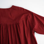 沈黙の音色 Yoke dress #Bordeaux [26F-OP001-CL]