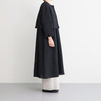DENSELY LINEN GATHER DRESS #Black [no.7310]
