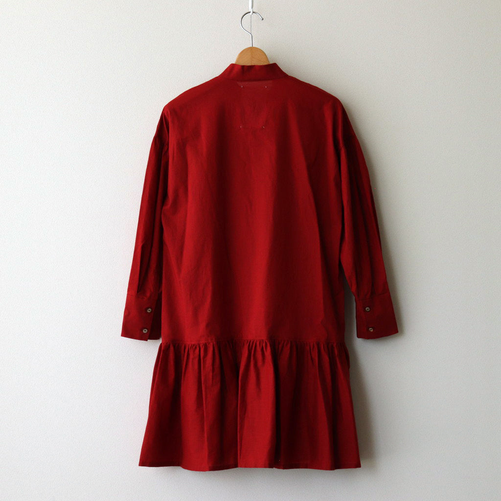 静寂の欠片 Gathered peplum blouse #Agate red [TLF-125-sh001-la]