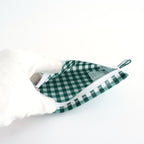FLAT POUCH SMALL #GINGHAM GREEN [TMB-2310N]