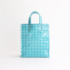 PAPER TOTE SMALL #GINGHAM TEAL [TMB-2286H]
