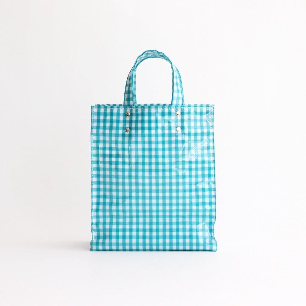 PAPER TOTE SMALL #GINGHAM TEAL [TMB-2286H]
