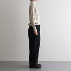 Bishu original wool herringbone tuck pants #black herringbone [TS243PT099]