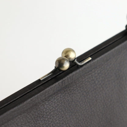 plain gama hand bag-square #black