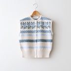 Flower Jacquard Knit Vest #Off white [261806]