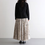 GRAFFITI GATHER SKIRT #Flax [no.7952]
