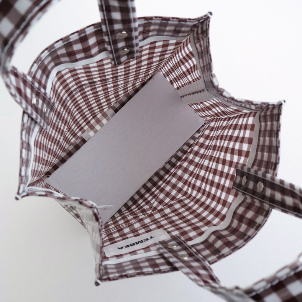 PAPER TOTE SMALL #GINGHAM BROWN [TMB-2286H]