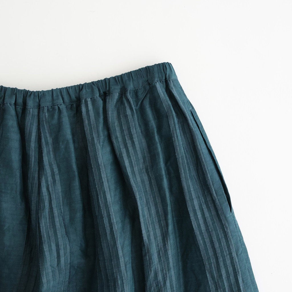一瞬の花：Gathered pants #abyssal blue [11261-10213]