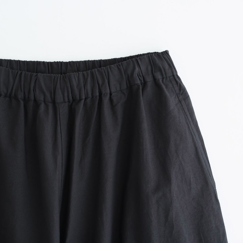 40s POPLIN PLAIN HEM PLEATS EASY PANTS #9900 BLACK [NSL25546]