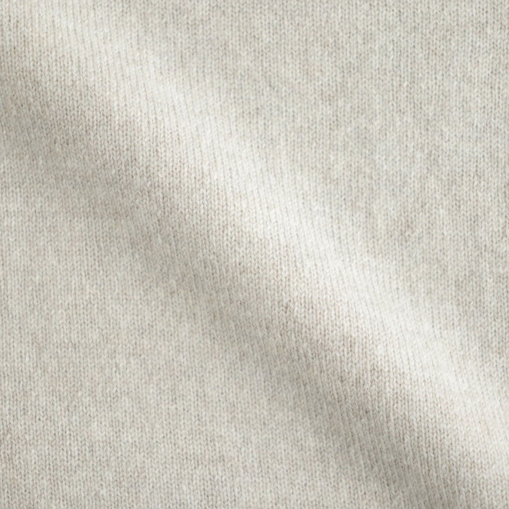 ex super fine woolen wool high-gauge knit P/O #melange light beige [WXFL-UW120]
