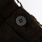 Bishu original wool herringbone tuck pants #brown herringbone [TS243PT099]