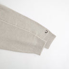 ex super fine woolen wool high-gauge knit P/O #melange light beige [WXFL-UW120]
