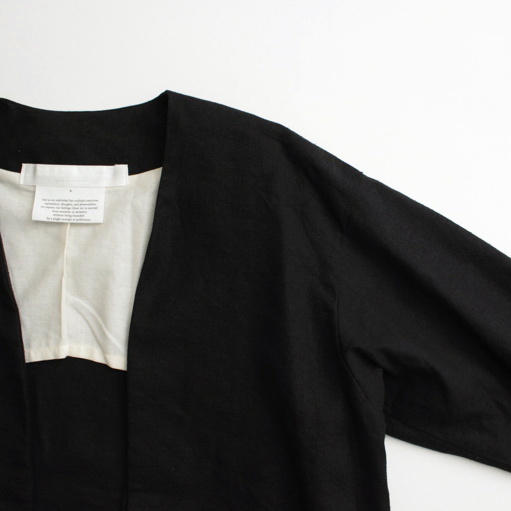 月夜の晩 black buttonless jacket #black [TLF-224-jk001-sn]