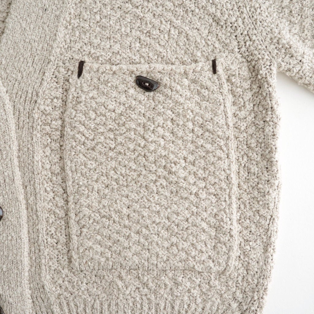 Loop-boucle pocket Cardigan #Beige [Oni065]