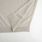 ex super fine woolen wool high-gauge knit P/O #melange light beige [WXFL-UW120]