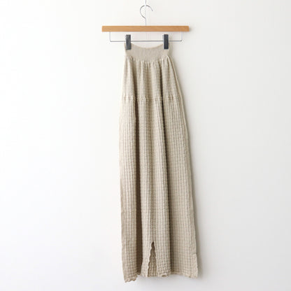 Cotton-boucle Basket Skirt #L.Beige [oni052]