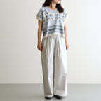 Flower Jacquard Knit Blouse #Off white [261807]