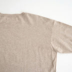 14GG PLAIN STITCH COTTON/NYLON/SILK CREW-NECK PULLOVER #8200 LT.BEIGE [NNSL26502]