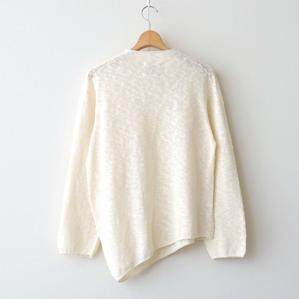 cotton & silk slub yarn bottle-neck P/O #off white [WXSP-UW125]