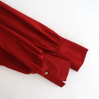 静寂の欠片 Funnel neck shirt #Agate red [TLF-126-sh003-la]