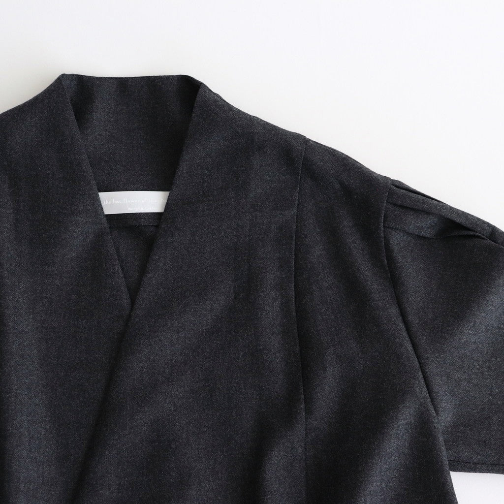手の中の夜 Double-Breasted dress #charcoal [TLF-125-op012-mw]