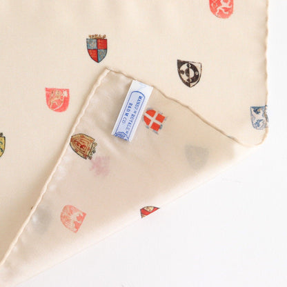 COAT OF ARMS SILK SCARF #Beige [no.7387]