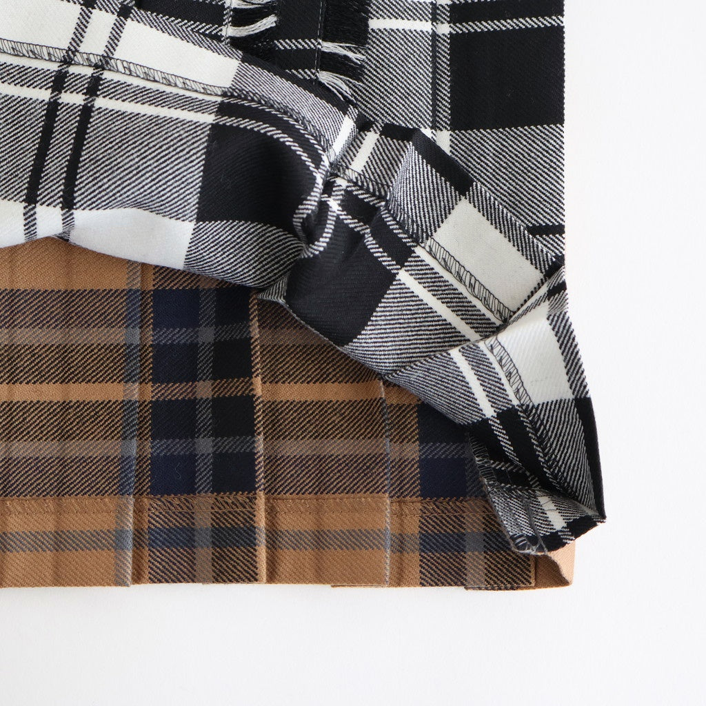 【 O'NEIL OF DUBLIN × UNFIL 】worsted wool asymmetry kilt skirt #mulch A [WVFL-UW134]