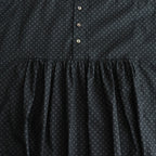 明滅する風景 Back open rectangle blouse #black/grey [TLF-125-sh005-gp]