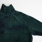 tie-dyed cotton velour high-neck P/O #navy × pine green [WXFL-UW116]