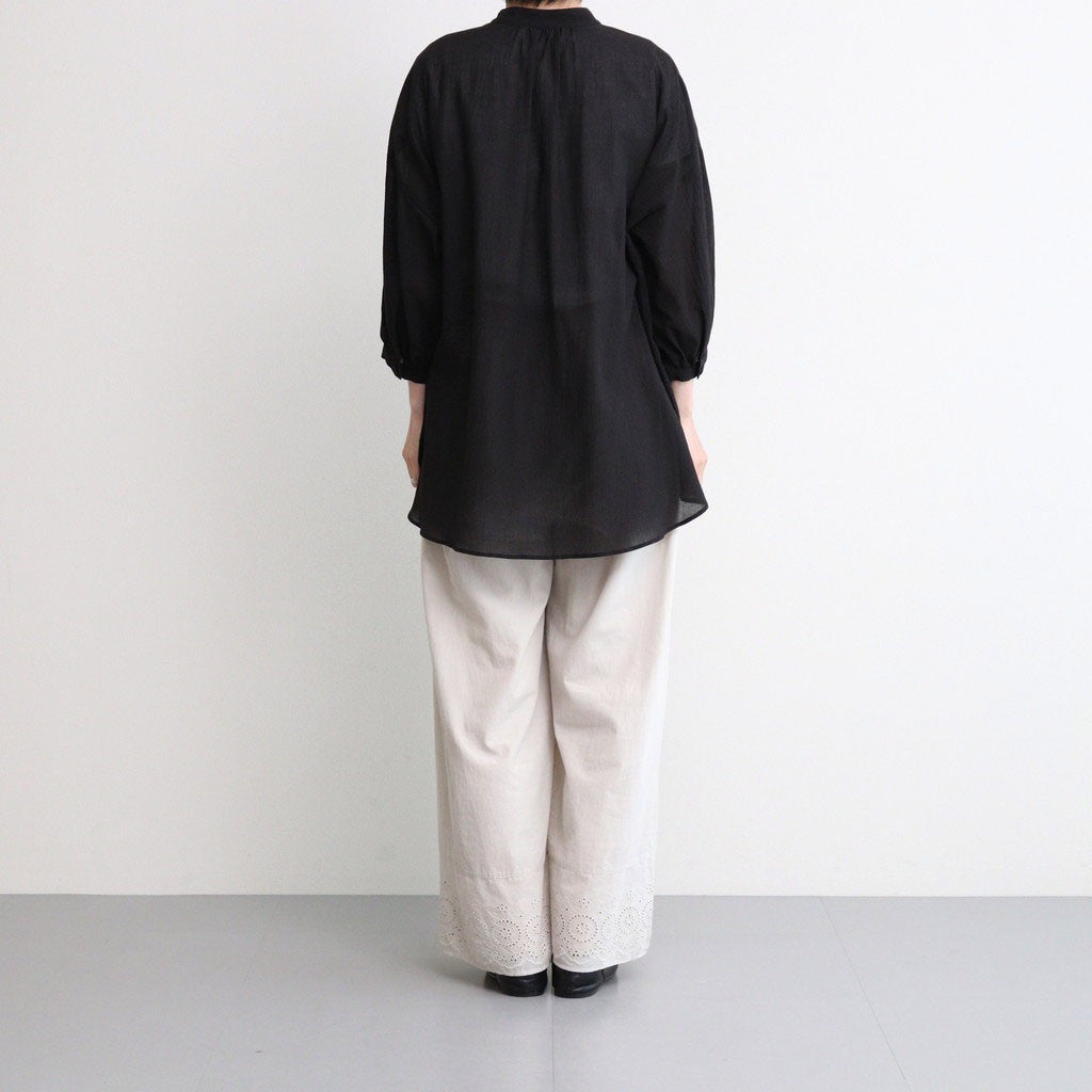 Translucent Silence Flare blouse #Black [TLF-225-sh009-cdv]