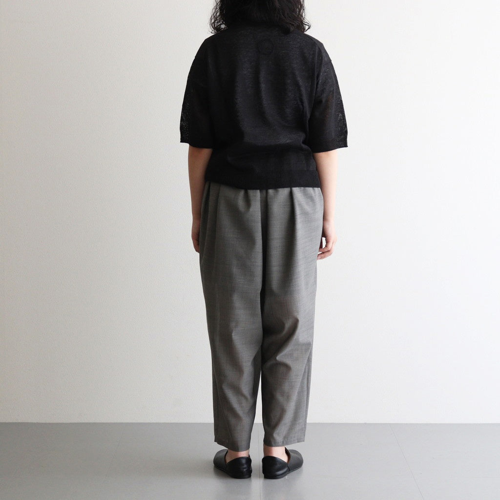 輝かしい影 Elastic waist wrap pants #Gray [TLF-225-pa004-em]