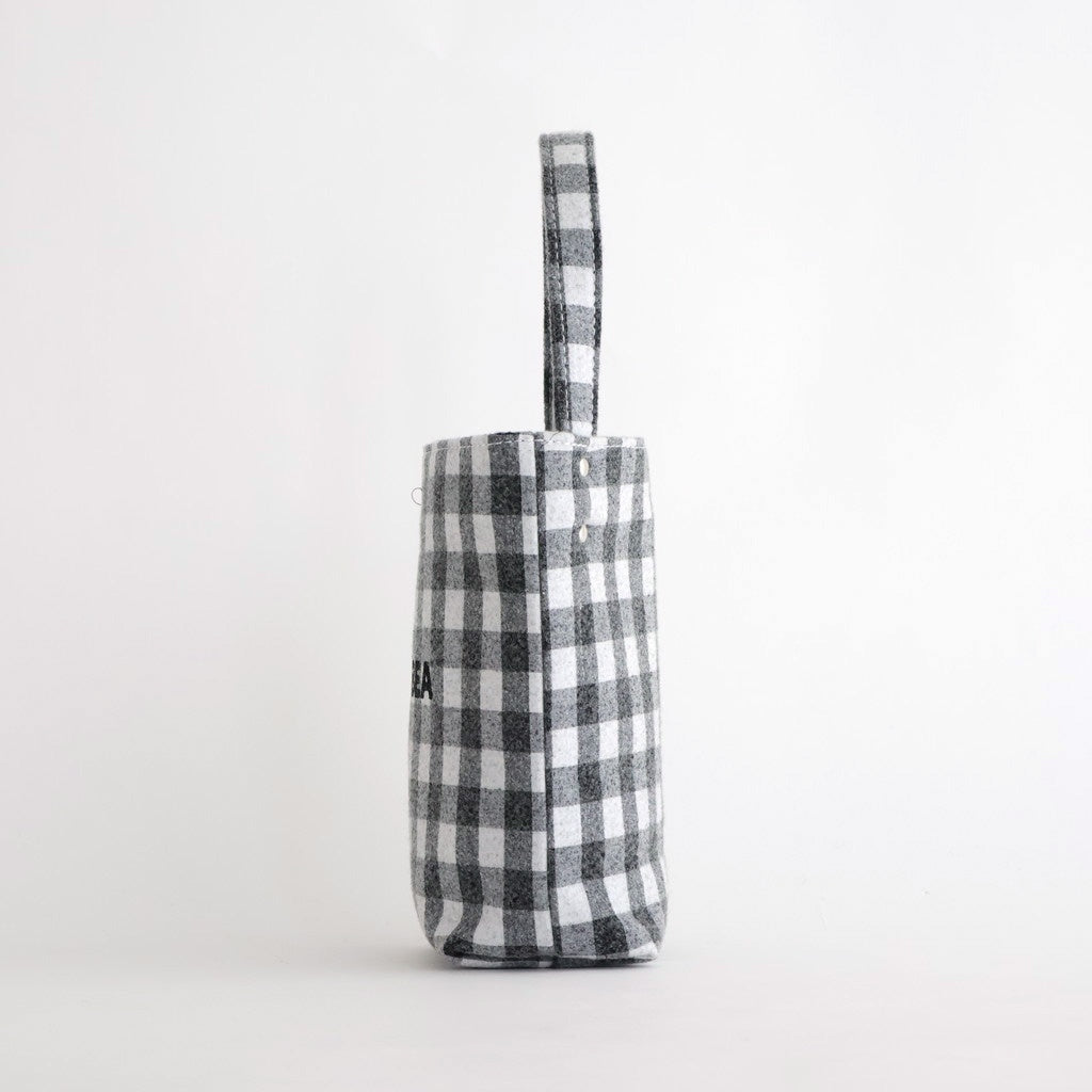 BAGUETTE TOTE MINI NEEDLE PUNCH #GINGHAM BLACK [TMB-2381H]