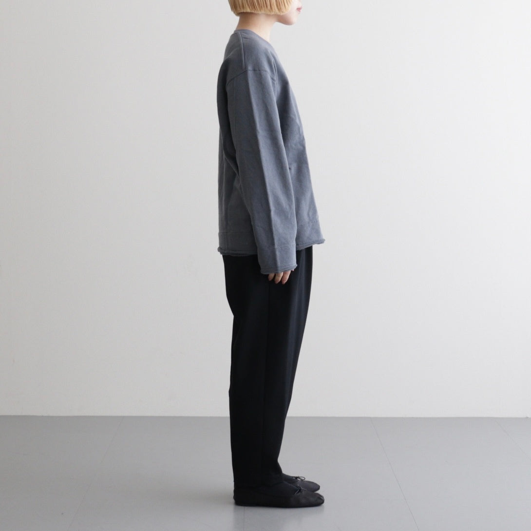 cotton open-end yarn terry sweat shirt #steel blue [WXSP-UW119]