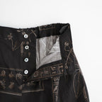 偶然の影：ズロースパンツ #dark brown×beige [13261-09413]
