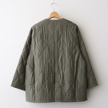 PADDED BANGALORE SILK PLAIN FRONT BUTTON SHORT COAT #4750 OLV (DK.OLIVE) [NMDS25582]