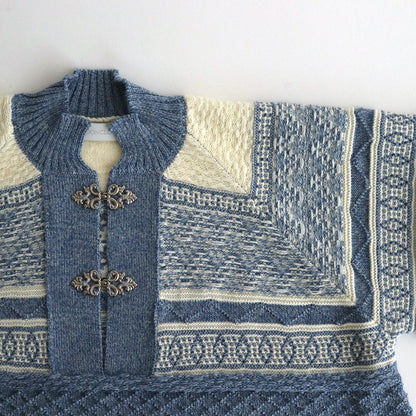 Foggy nordic knit blouse #Blue [242808]