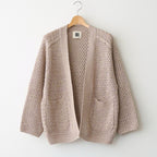 double honeycomb mesh-knit buttonless C/D #sand beige mix [WXSP-UW112]