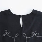 夢詠み Embroidered vest #Black [26F-JK145-CWF]