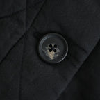 PADDED BANGALORE SILK PLAIN FRONT BUTTON SHORT COAT #9900 BLACK [NMDS25582]