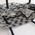 TOTE BAG M 格子 #BLACK [AL3131BG-28]