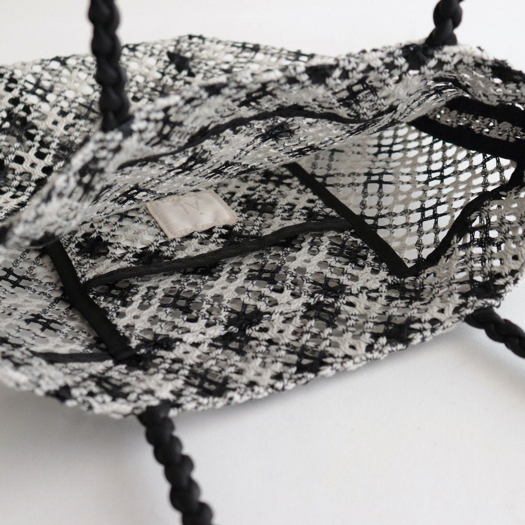 TOTE BAG M 格子 #BLACK [AL3131BG-28]