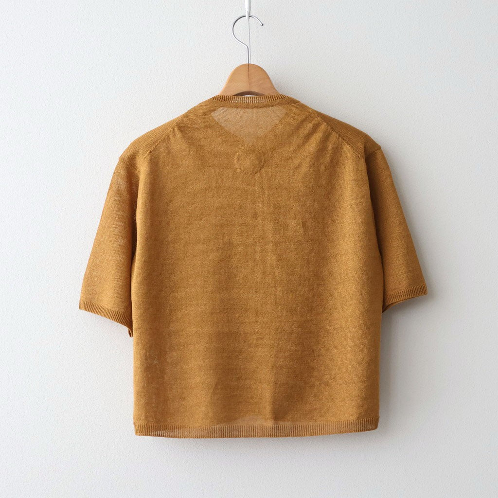 Fesca Linen Knit No Collared #MUS [A232261TK865]