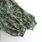 WILD BERRY FIELD LAWN GATHER SMOCK #True [no.7877]