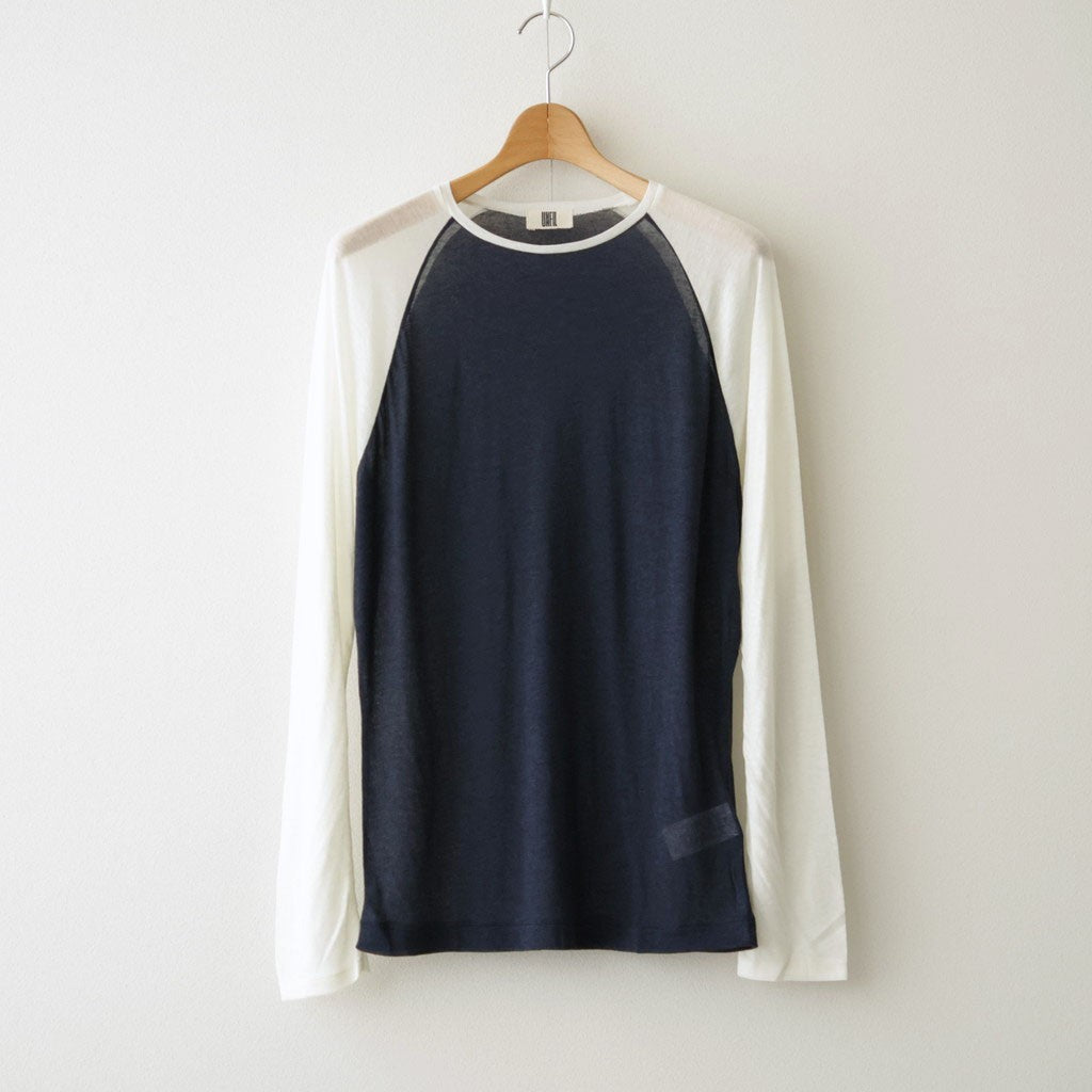 cashmere & supima cotton gauze jersey baseball Tee #navy [WXFL-UW105]