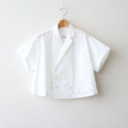 ⼼の花苑 Open-collar cropped overshirt #white [TLF-226-SH007-ec]
