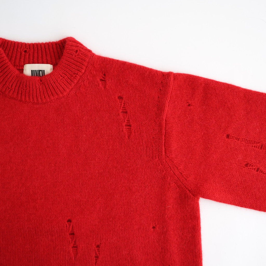 royal baby alpaca damage pattern-knit P/O #red [WXFL-UW130]