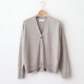 12GG 1PLY LINEN PLAIN V-NECK 1 BUTTON CARDIGAN #8200 LINEN [GNSL23302]