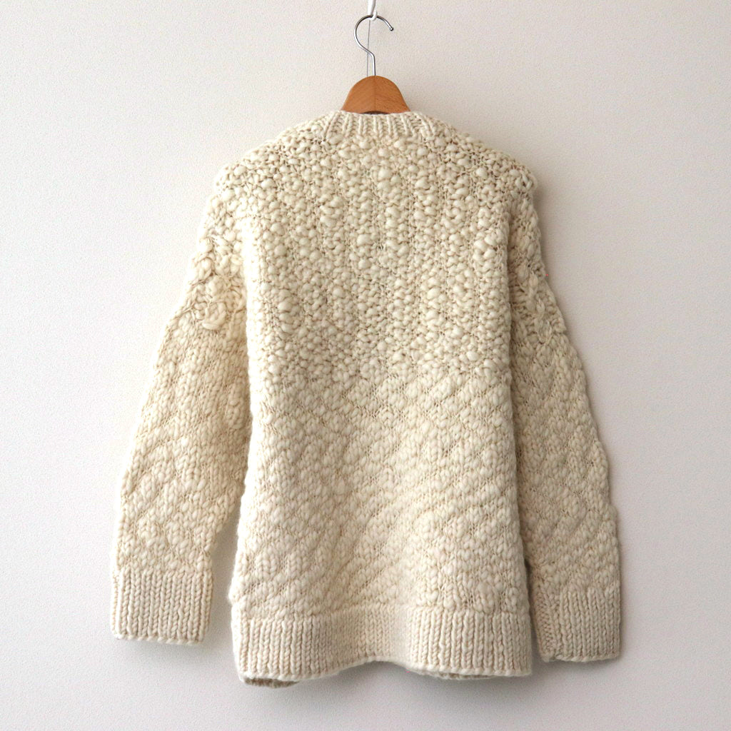 Knitted cardigan #ecru [TLF-125-kn003-hk]